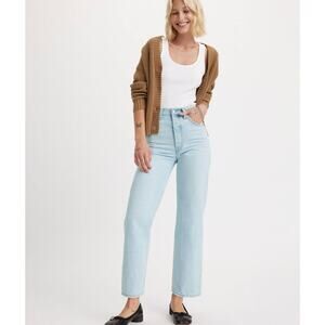 NWT Levi's Ribcage Straight Ankle Jeans Light Wash | W25, L29